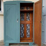 Parisian art deco wardrobe blue gray 1930