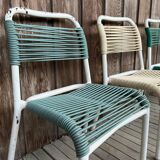 Set of 4 vintage 1960s Scoubidou children's chairs