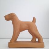 Dog, Airdale Terrier in Art Deco ceramic