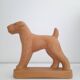 Chien, Airdale Terrier en céramique Art déco