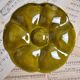 Set of 8 Gien oyster plates – Olive green