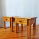 Paire de tables de nuit vintage 1980