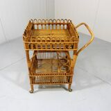 Rattan serving table 1950/60