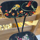 Pair of canvas high chairs
