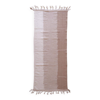 Beige Kilim Rug - 255 x 106 cm