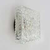 Wall lamp or ceiling light in glass and metal from the 50s and 60s.