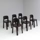 6 chaises en plastique par Olaf Von Bohr, 1975