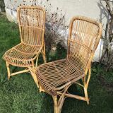 Pair of rattan chairs