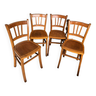 Série de 4 chaises bistrot Luterma vintage