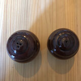Stoneware salt and pepper shakers