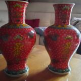 Pair of large Chinese vases in imperial style