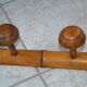 Antique turned wood coat rack imitation bamboo