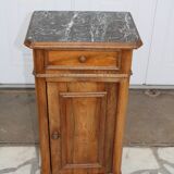 Antique bedside table with marble top