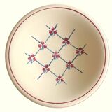 Antique salad bowl on a pedestal in BADONVILLER earthenware
