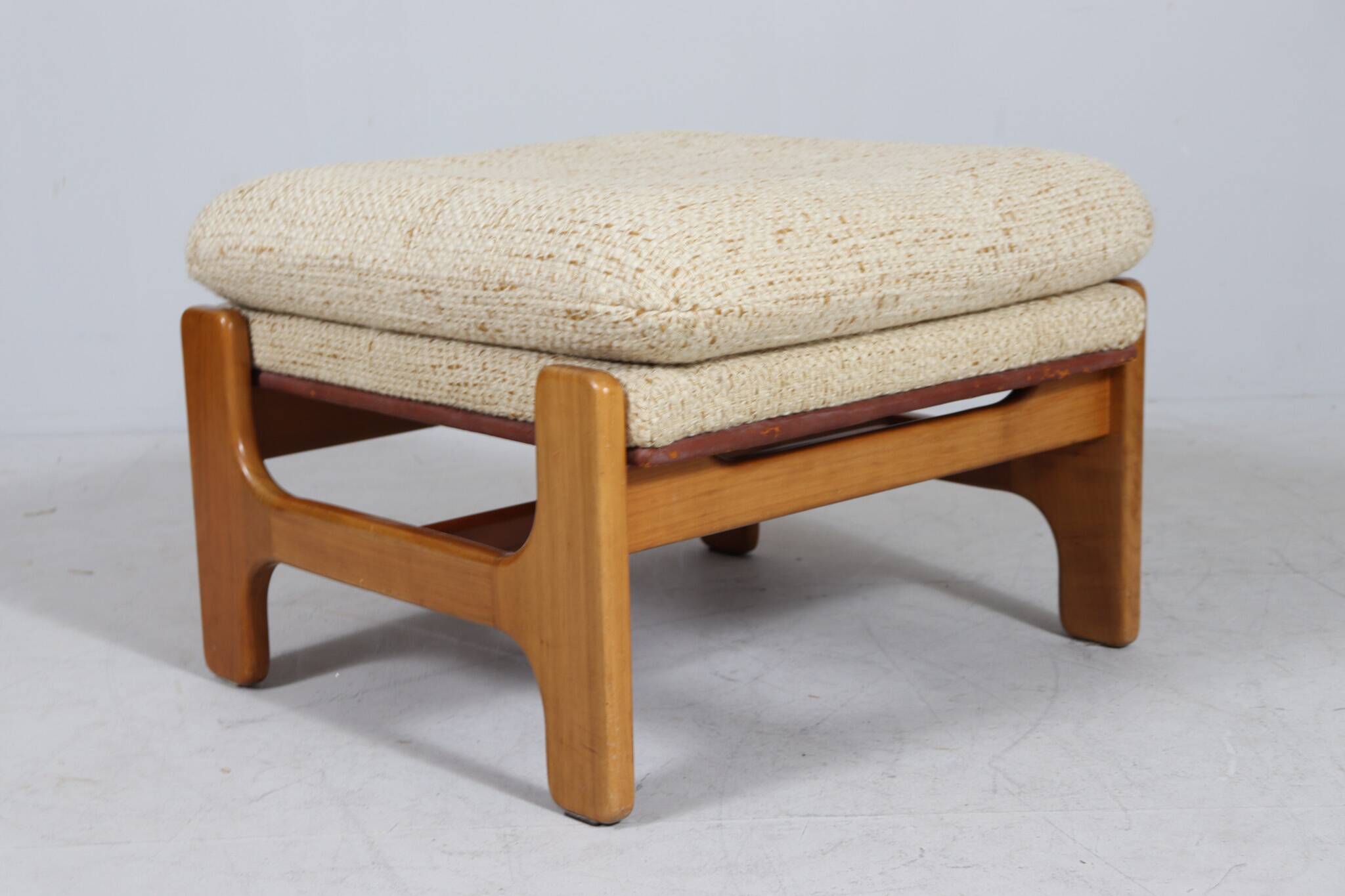 Fauteuil lounge scandinave du milieu du siècle avec ottoman, 1970