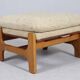 Fauteuil lounge scandinave du milieu du siècle avec ottoman, 1970
