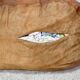 XL leather pouf, 70s, Italy.