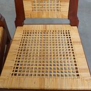 Set of two Art Deco design dining chairs with a wooden frame