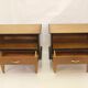 Pair of vintage bedside tables in oak veneer, 1960