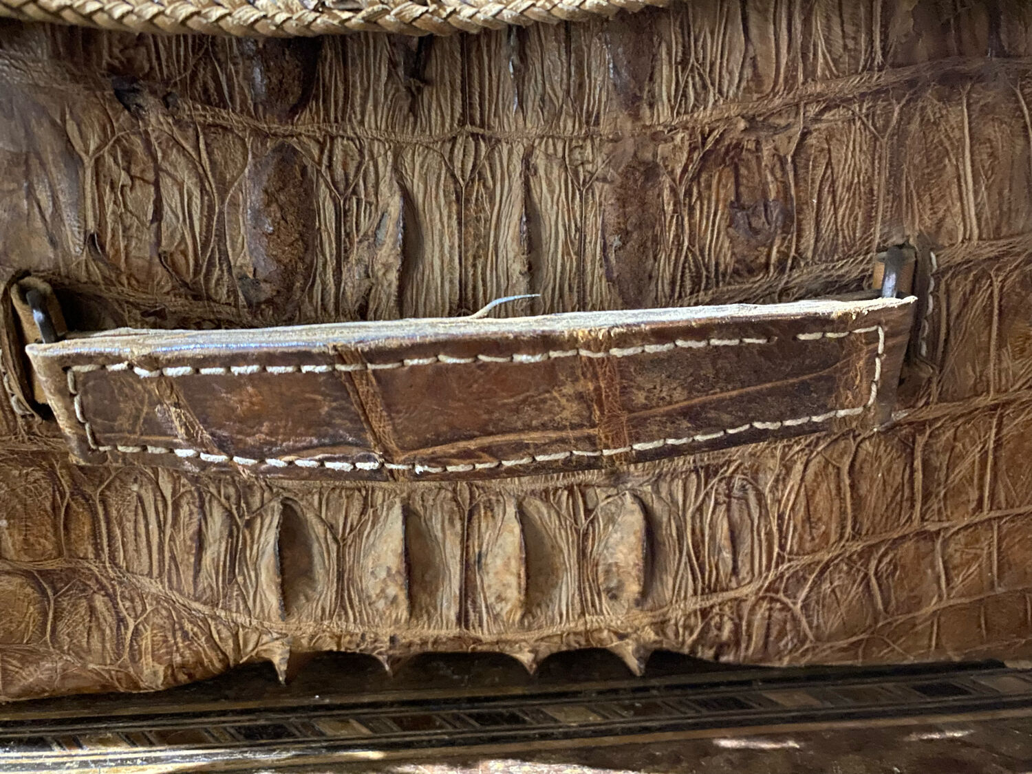 Vintage crocodile suitcase 50s