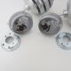 Pair of brushed aluminum Mercury wall lights by Eglo 90s