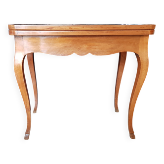 table de jeu en bois et marqueterie