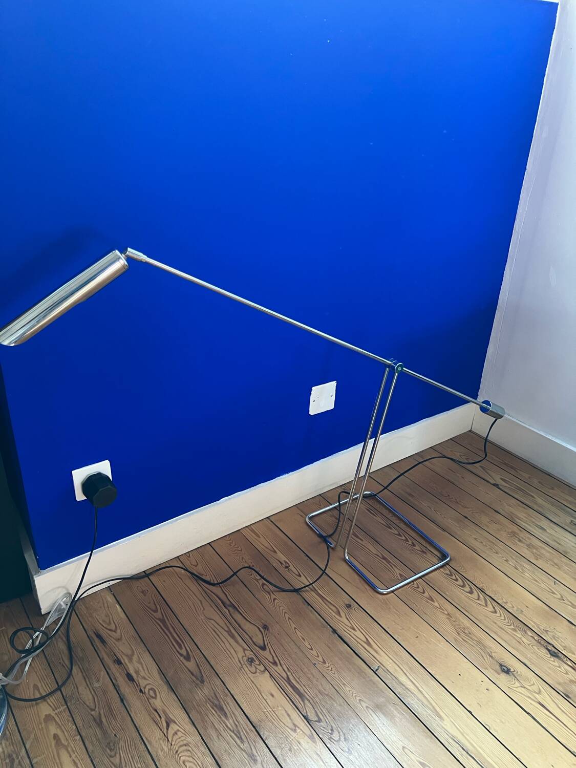 Vintage counterweight floor lamp by Abo Randers, Denmark 1970s.