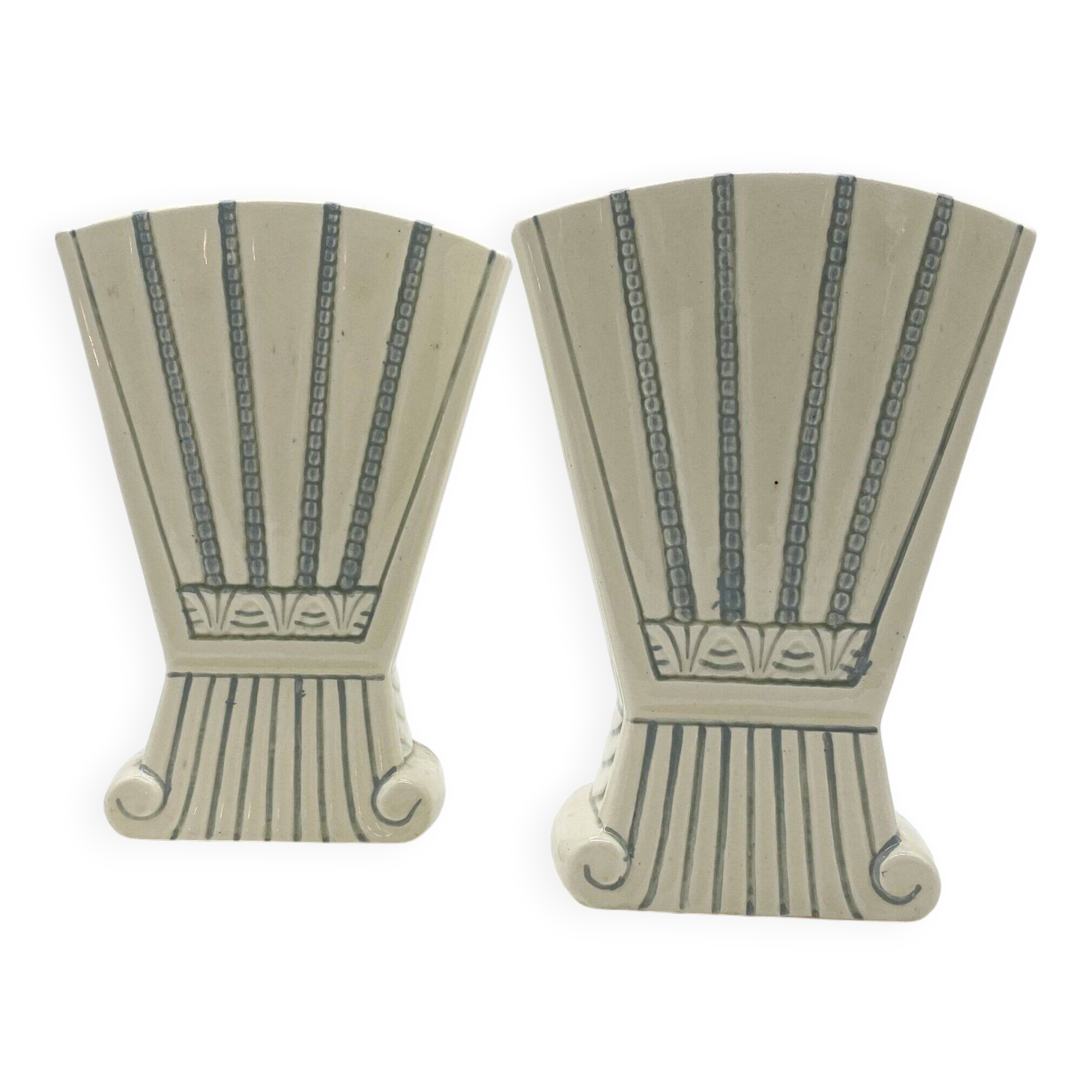 Pair of "Orchies" Art Deco vases, 1930s