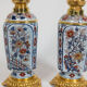 Pair of Imari porcelain and bronze lamps, circa 1880