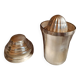 Citrus press tumbler in silver metal