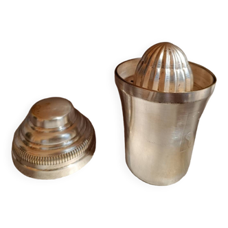 Citrus press tumbler in silver metal