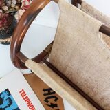 Bamboo fabric magazine rack