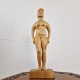Wooden sculpture female nude, 1992
