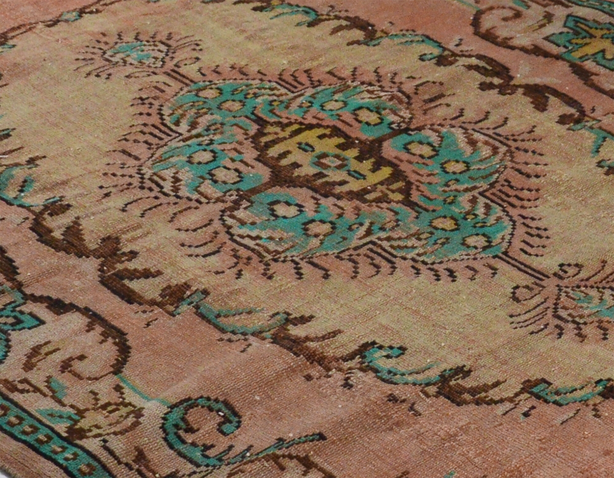 Anatolian handmade vintage rug 280 cm x 181 cm