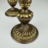 Vintage large table lamps in bronze, Italy, 1950s, set of 2