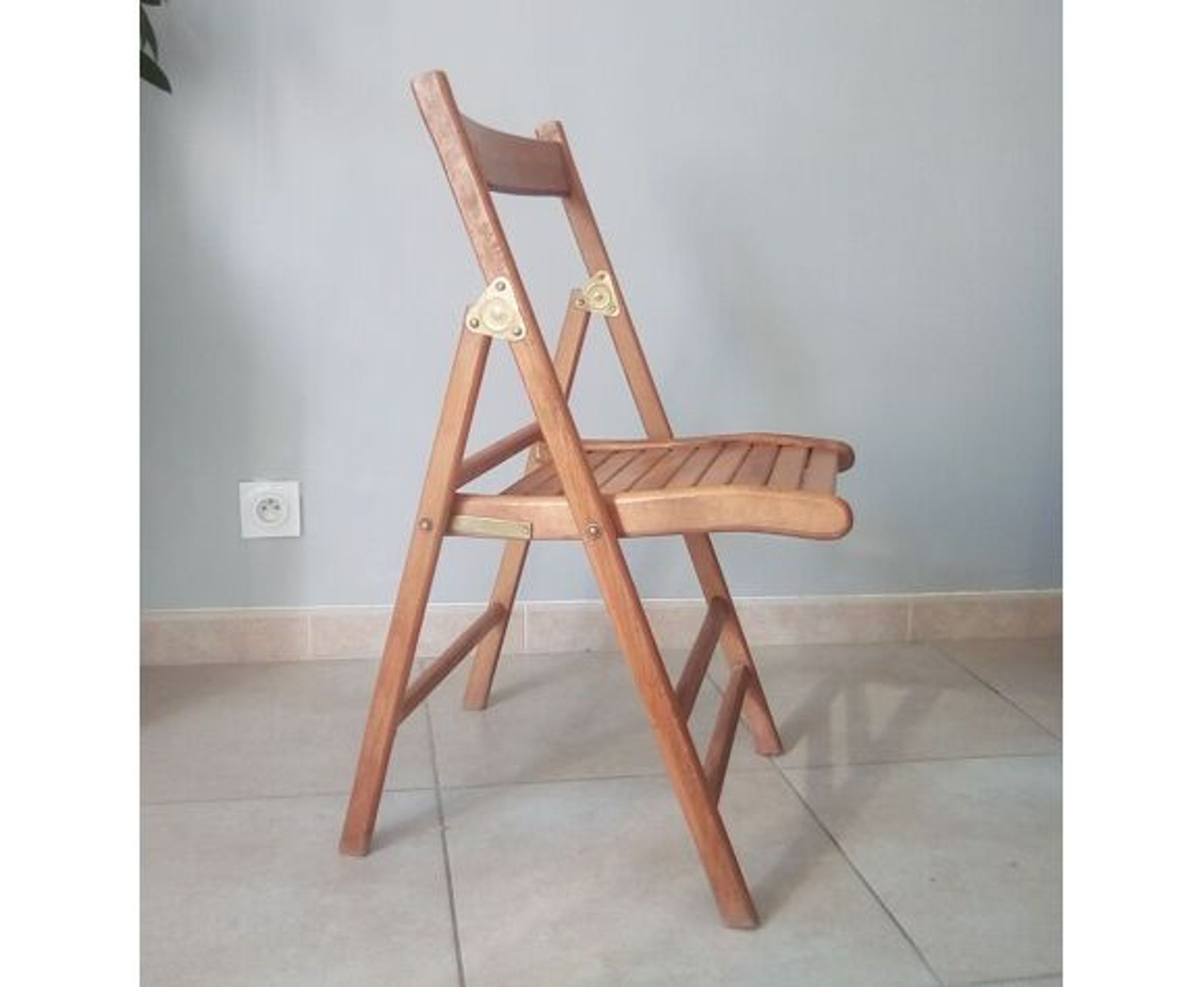 Vintage wooden folding chair