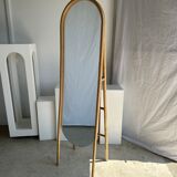 Miroir sur pied en bambou et rotin H:1m80