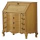 Modern Danish oak secretary with drop-down front, mid-20th century, 1960s.