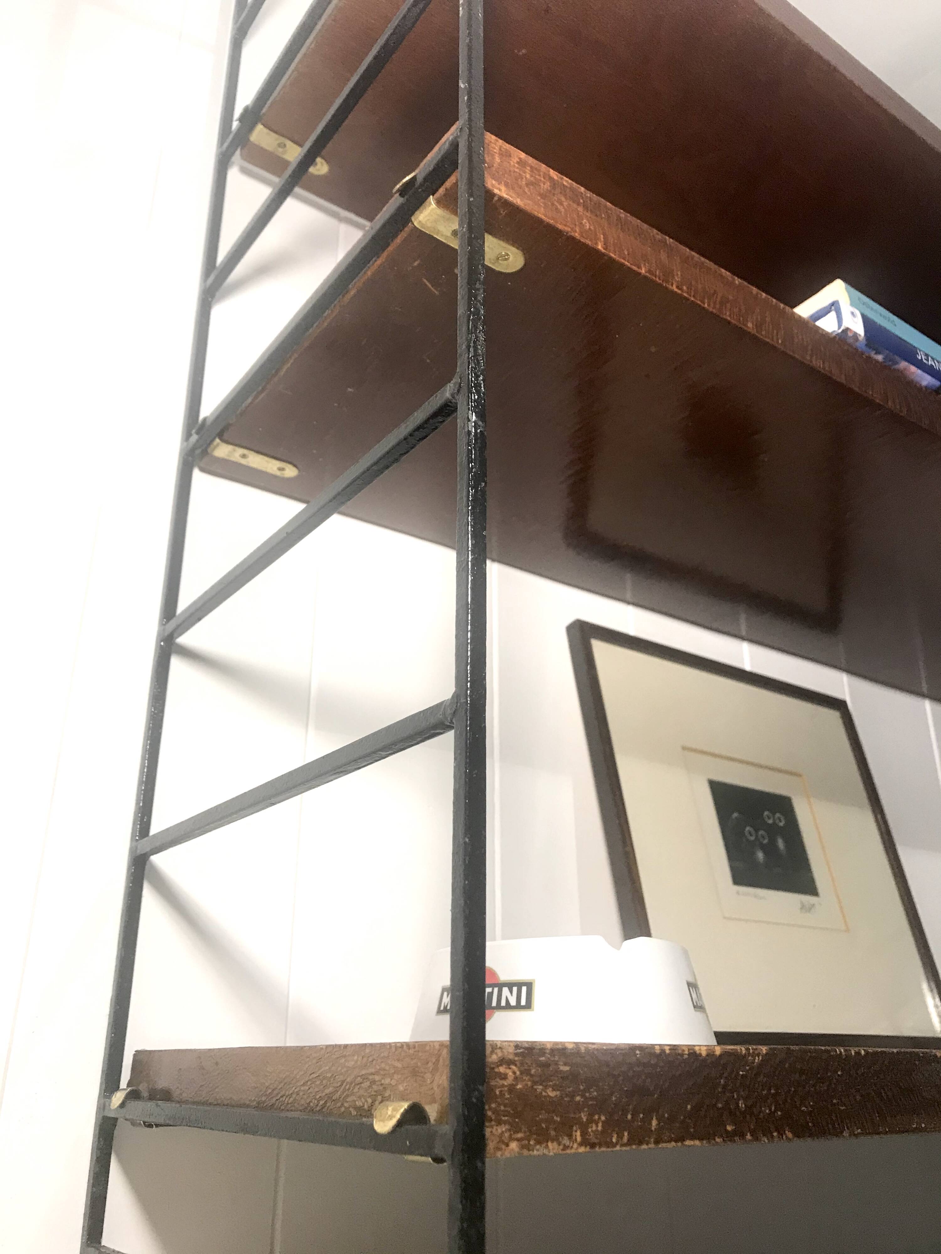 Wooden and metal String shelf