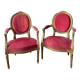 Pair of Louis XVI medallion armchairs
