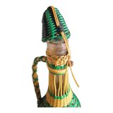 Bottle carafe scoubidou 1950 60