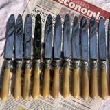 Set of 12 Antique Art Nouveau Table Knives - Tableware