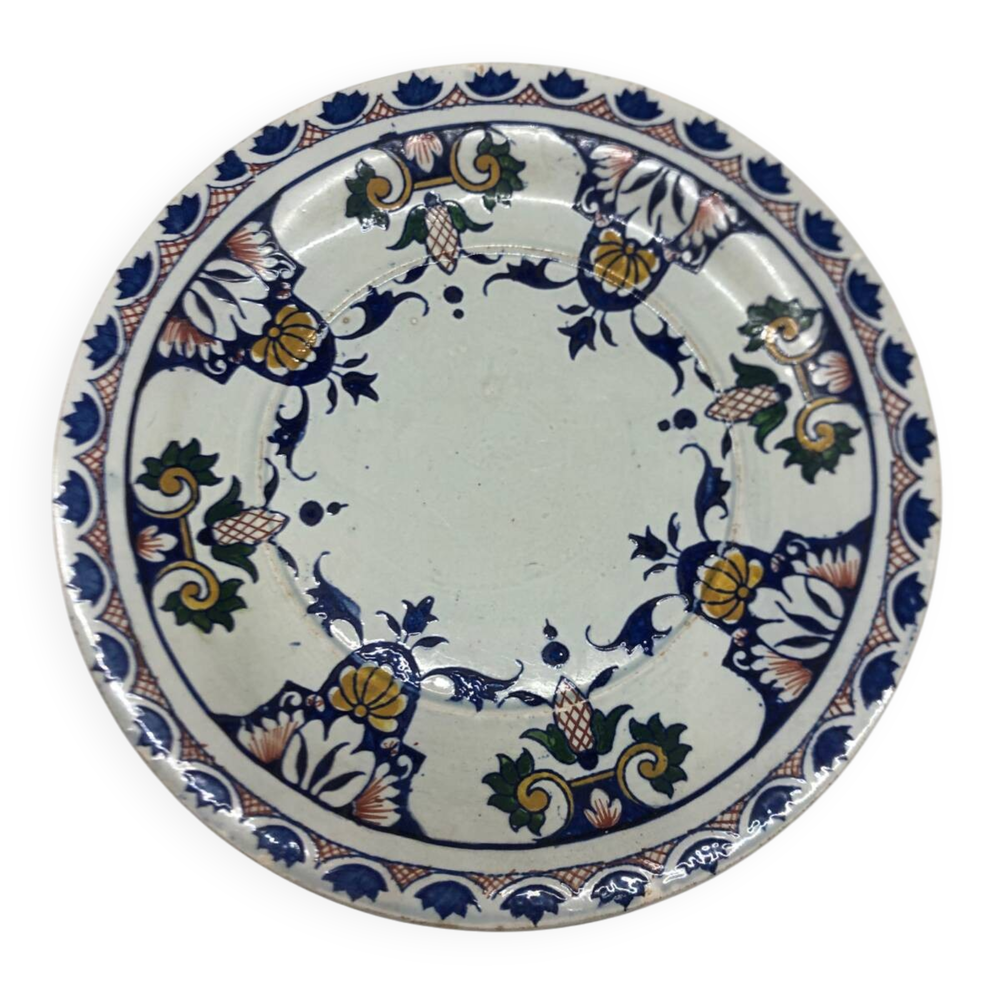 Gien earthenware plate, late 19th century