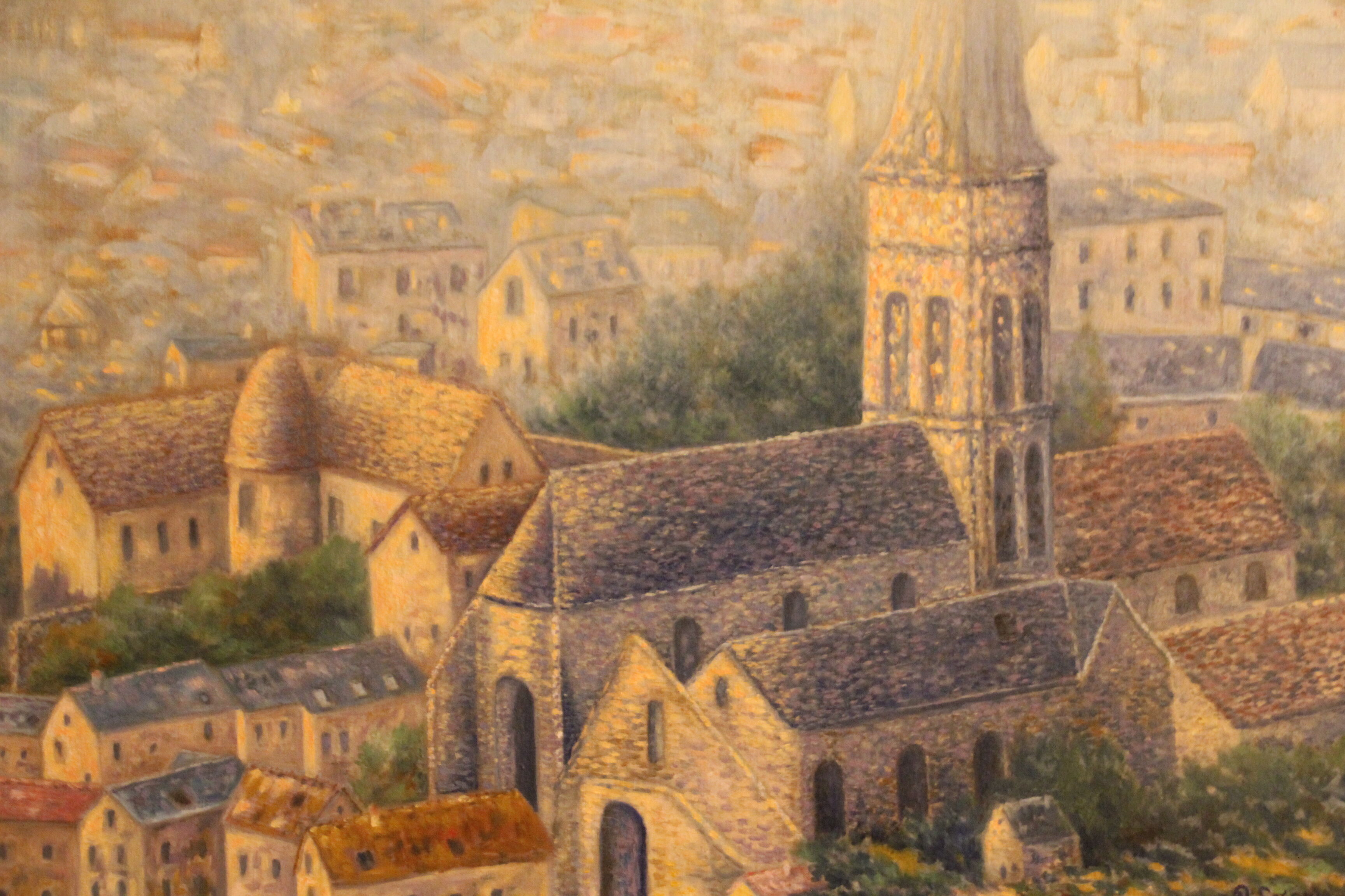 Chevreuse Valley Painting Impressionist Landscape Oil on canvas