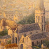 Tableau paysage impressionniste huile sur toile, Vallée de Chevreuse