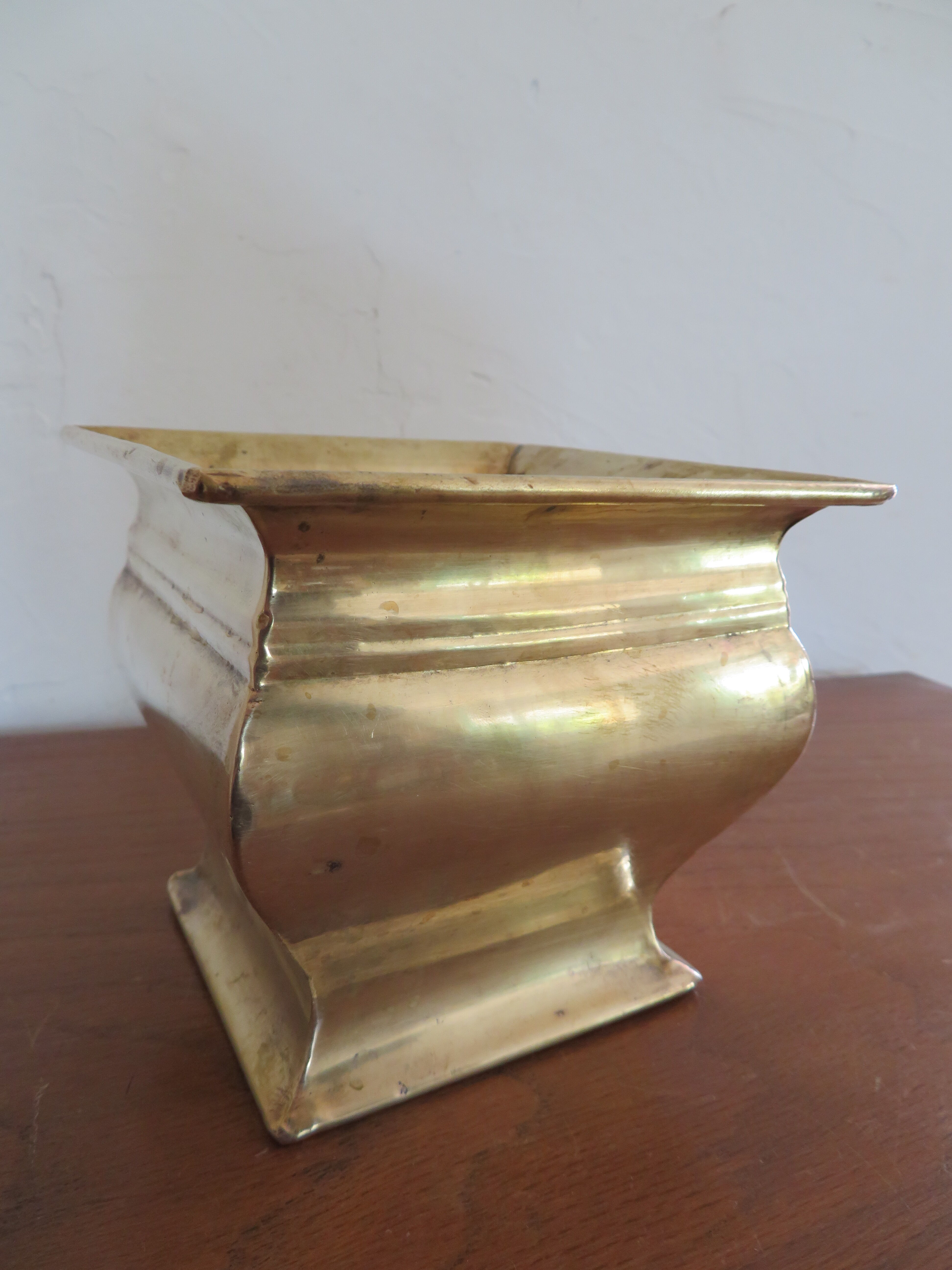 Vintage brass planter