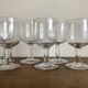 Set de 6 verres tulipe comptoir de bistrot  1950 en verre irrégulier