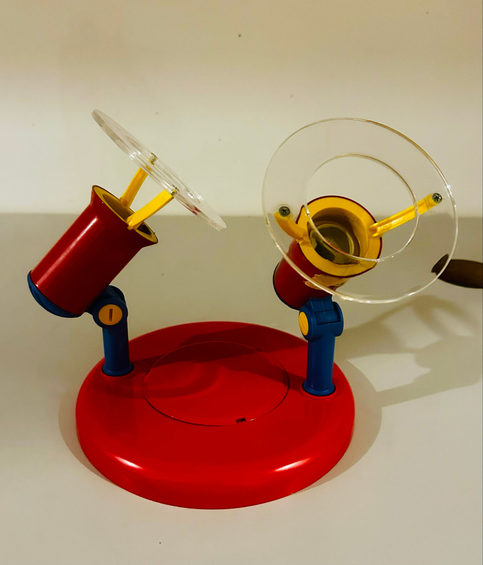 Brilliant Red & Blue Vintage Ceiling Light 1980s Germany