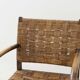 Fauteuil bridge en bois et corde, 1960