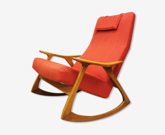Chaise berçante vintage design suédois du milieu du siècle | Selency